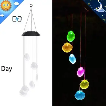 

LED Wind Chimes Solar Yard Landscape Lamp Outdoor Wind Chimes Lamp Super Bright Color Changing Fairy Light Xmas Decor Romantic