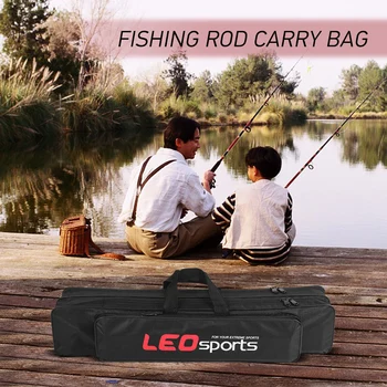 

70/80CM LEO Fishing Bag Portable Fishing Rod Cover Multi-Purpose Waterproof Fishing Rod Bag Backpack Rod Case Tube Tackle Pesca