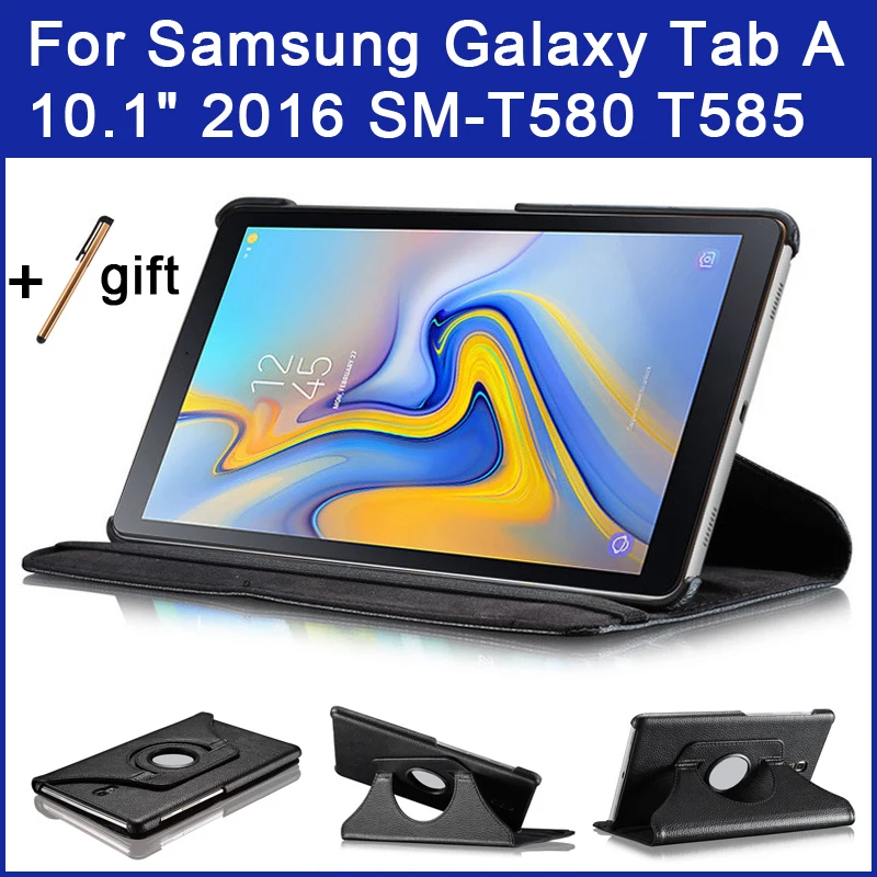 360 Вращающийся чехол для планшета samsung galaxy tab a 10,1 T580 T585 качество PU кожаный Стенд Флип многофункциональный чехол для планшета