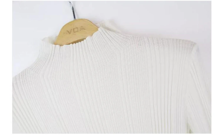VOA small 60 камвольная пряжа кашемир свитер женский полувысокий воротник с длинными рукавами весна и лето приятный для кожи комфорт R1039