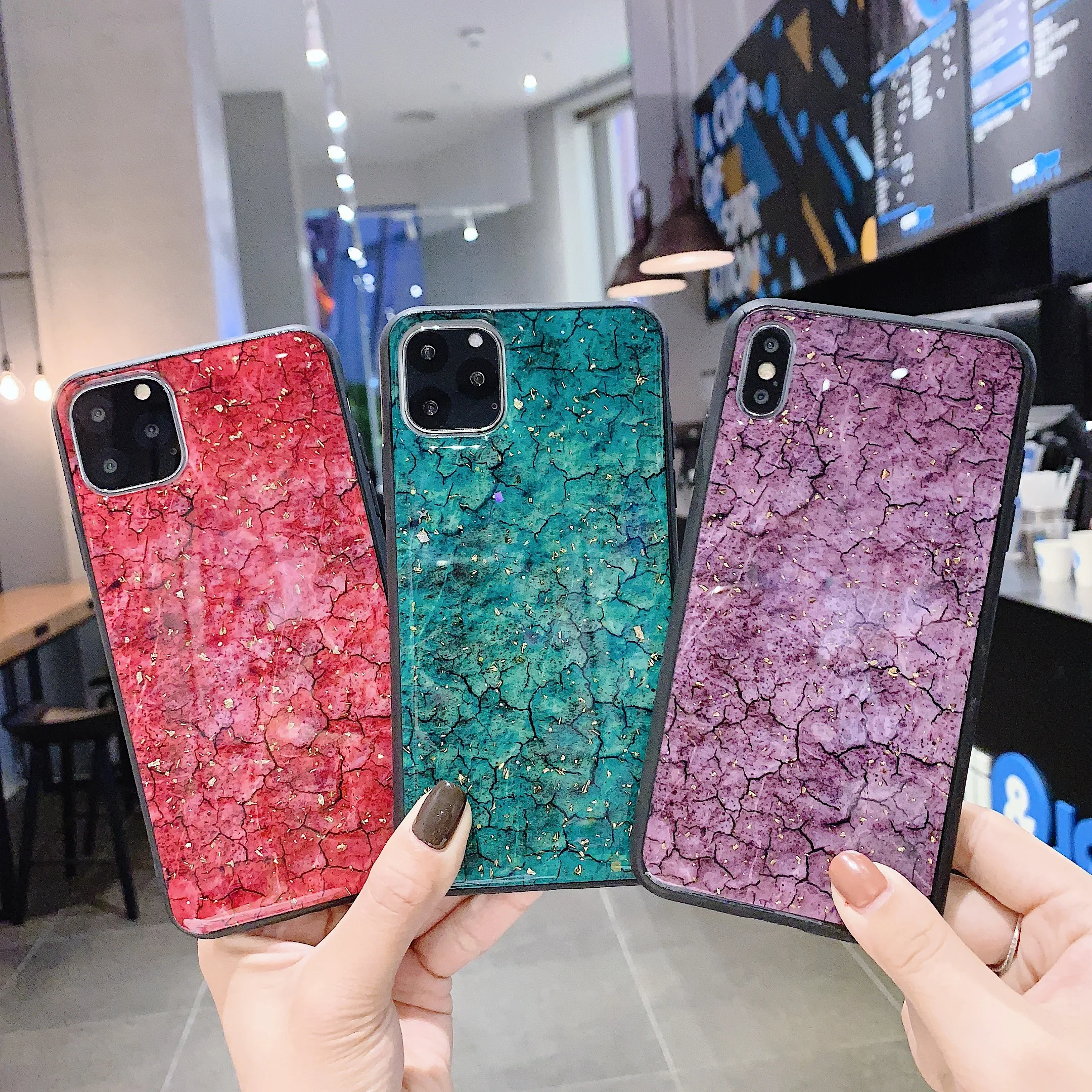Exhard блестки золотой фольги сетки цветок эпоксидный мрамор чехол для huawei P20 P30 Lite