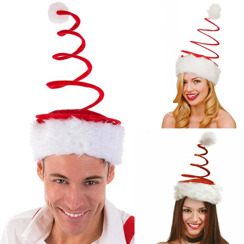 Креативная Рождественская шапка в форме весны, забавные рождественские шапки для взрослых