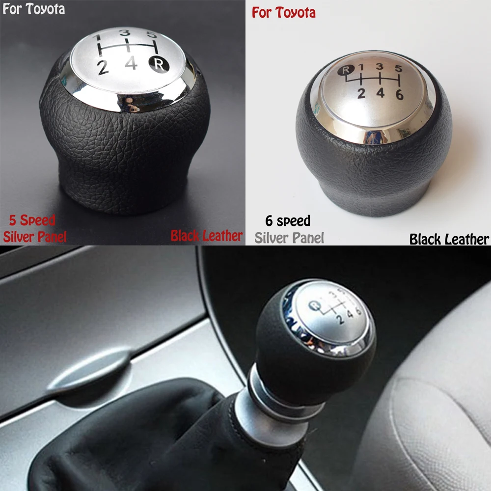

Gear Shift Knob Lever HandBall Shifter For Toyota Corolla 1.8MT 07-13 AVENSIS YARIS D4D URBAN RAV4 CRUISER SCION MT 5/6 Speed