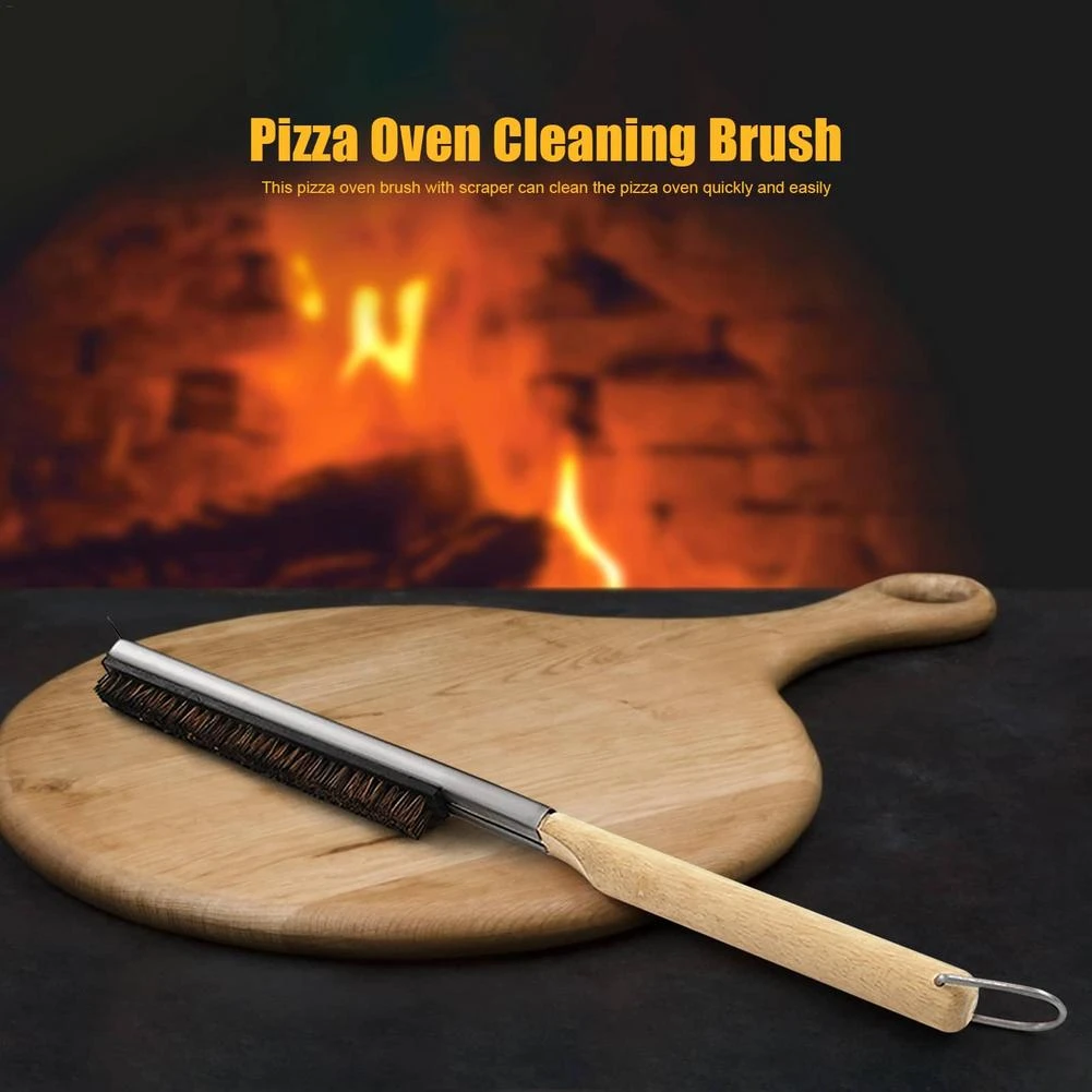 Pizza Oven Brush Wooden Accessories,pizza Cleaning With Long Handle