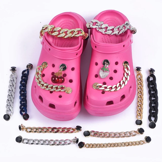 Seller Croc Shoes Charms Gold Silver Bling Black