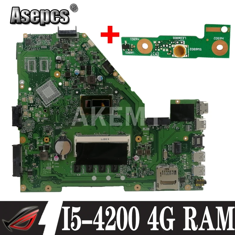 I5-4200 X550LA Motherboard CPU 4GB de RAM For Asus A550L X550LD R510L X550LC X550L X550 laptop Mainboard | Компьютеры и офис