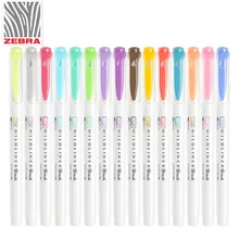1 шт. японская Зебра WFT8 с двойной головкой хайлайтер щетка Студенческая с маркер цветной маркер ручка Марка
