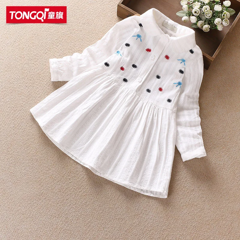 

Girl'S Shirt Autumn 2019 New Style Western Style Children Long Sleeve Shirt Dress Big Boy Dress Spring And Autumn GIRL'S Tops