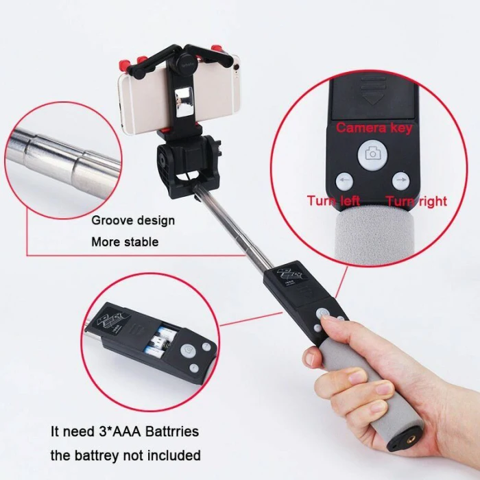 Selfie Stick Electric 360 Degree Rotation Bluetooth Selfie Stick Travel Camping Hi 888