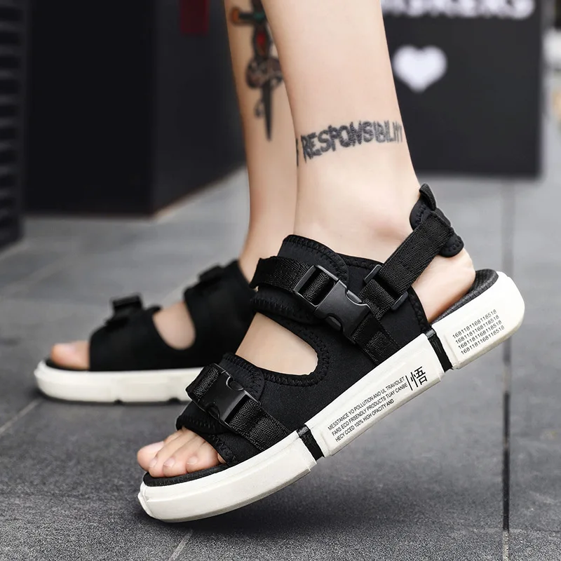 

2019 New Style Sandals Casual Beach Large Size Sandals Men's Summer Outdoor Trend Couples Anti-slip Dual Purpose Slipper
