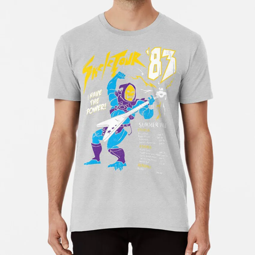 Мужская футболка-гитара скелет он мен | одежда