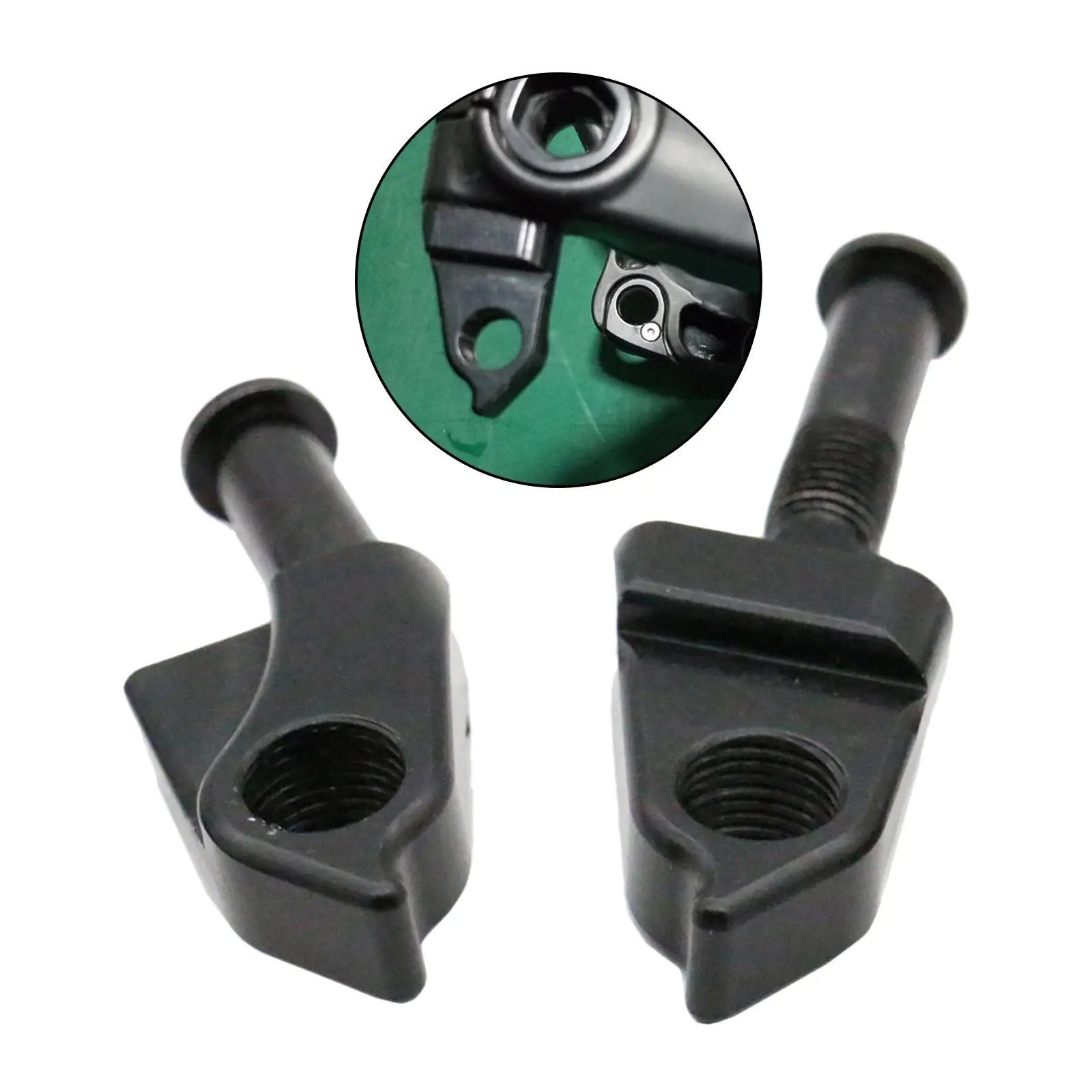 1 Pair Premium Bicycle Rear Derailleur Hanger Converter Black Extender