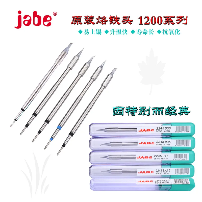 

Original Jabe UD-1200 Soldering Iron Tip Replacement Bit Head T-I 015 T-I 030 T-IS 035 T-SK2.5 T-SK2.0 Lead Free Welding Tools