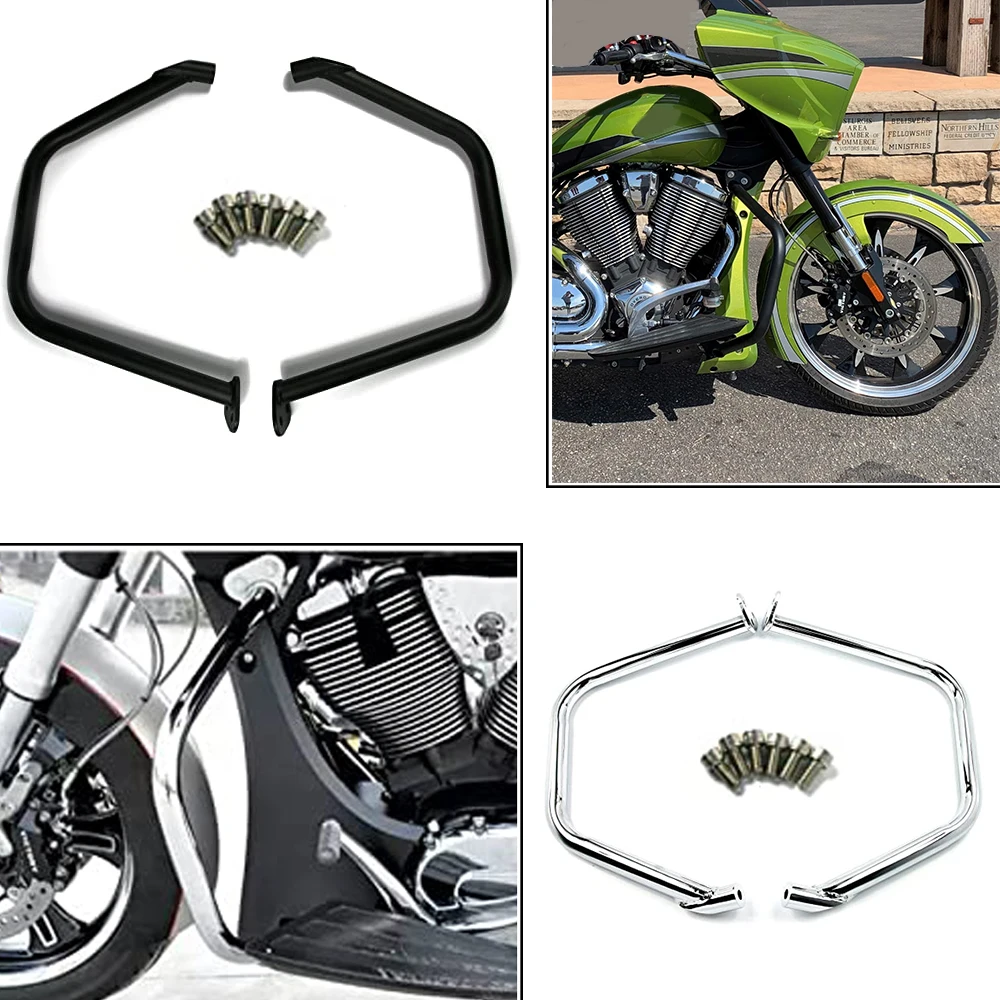 Motorcycle Engine Guard Highway Crash Bar Stunt Cage Bumper Protector For Victory Cross Country