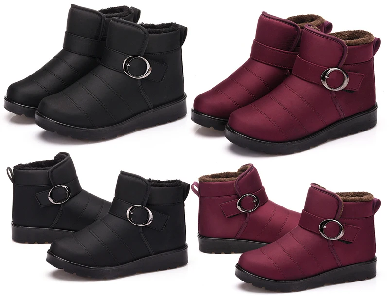 Ботильоны; коллекция года; зимняя обувь; женские зимние ботинки; Botas Mujer; Водонепроницаемая женская обувь на не сужающемся книзу массивном каблуке; повседневные теплые ботинки на плоской платформе