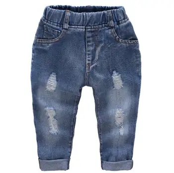 

Kids Jeans 2020 Autumn Fashion Girls Hole Jeans Casual Children Clothing Denim Trousers Baby Boys Pants 3 4 5 6 7 8 Years