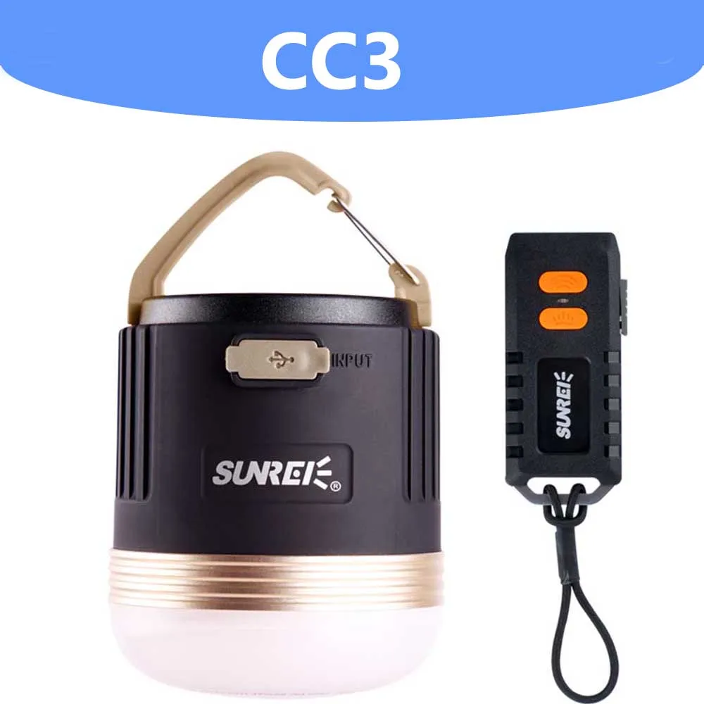 Camping Lights Camping Lamp Solar Lantern SUNREE CC3 CC5 Camping Lantern 840 Lumens LED USB Rechargeable 9900mAH Battery