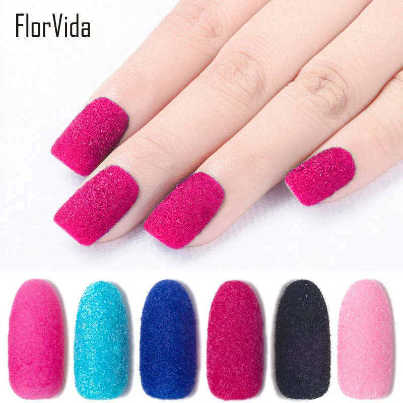 FlorVida 12 шт./компл. дизайн ногтей бархатная пудра матовая пушистая ...