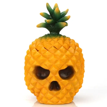 

Resin Pineapple Skull Desktop Storage Box Organizer Table Decor Ornaments Creative Design Desk Decor Makeup Organizer Container
