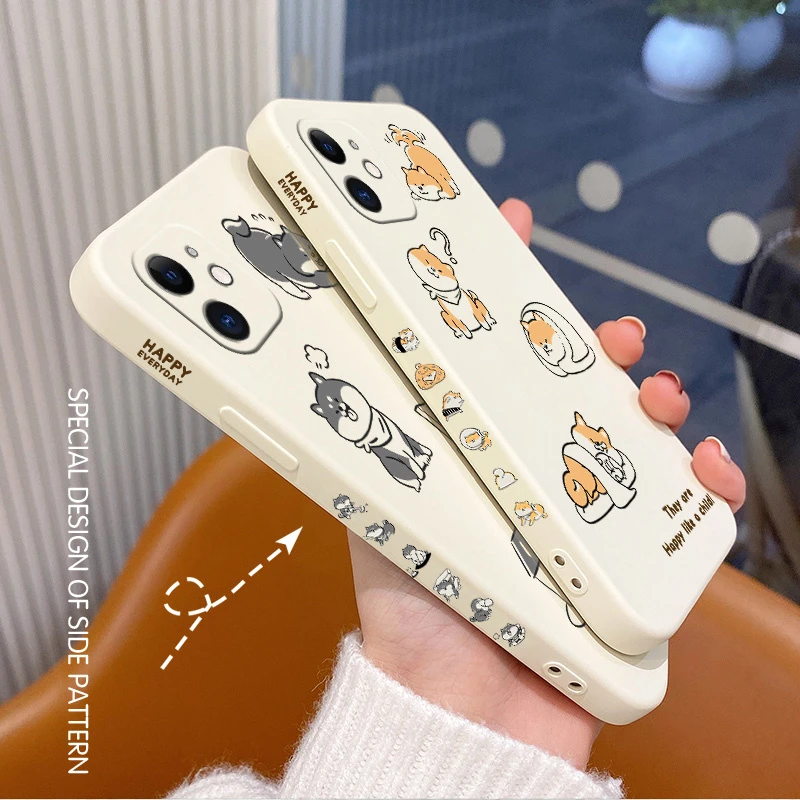 iphone 13 pro max cover Passionate Shiba Inu Phone Case For iPhone 12 13 Pro Max 11 X XS  XR XS MAX 8 8Plus 7 7Plus 6 6S Plus Liquid Silicone Cover iphone 13 pro max leather case