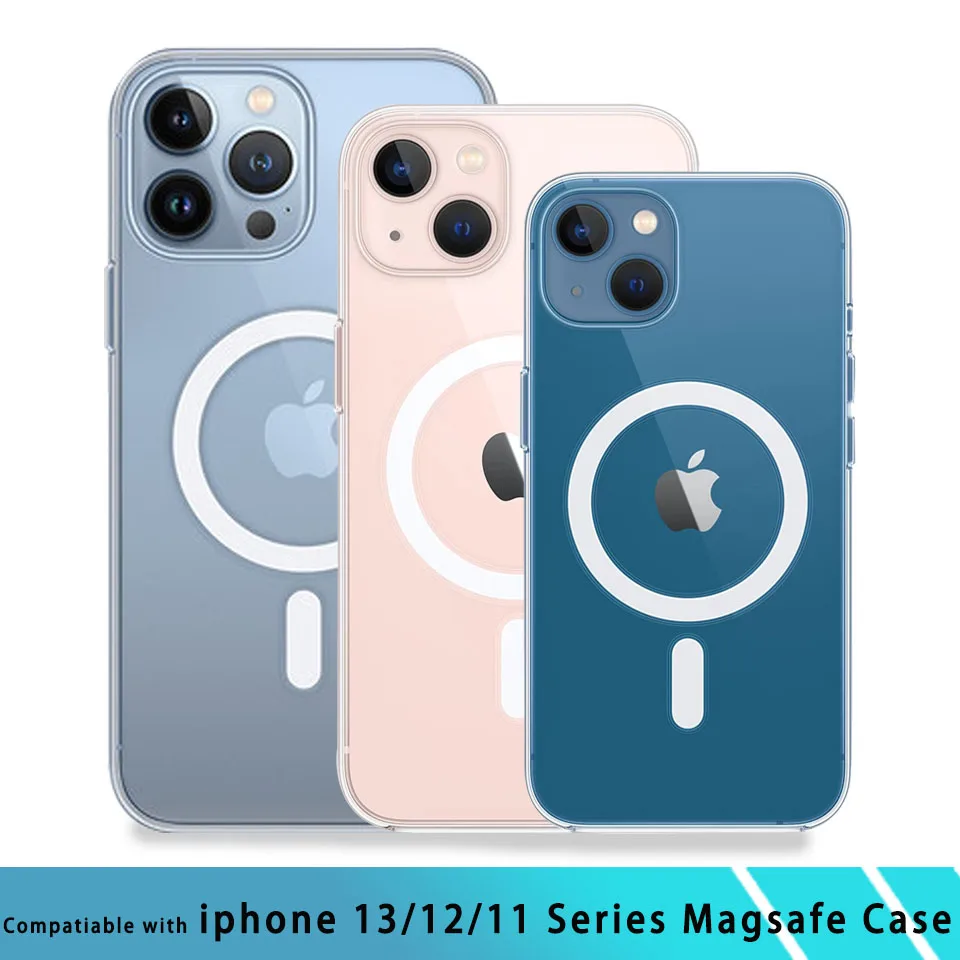 Обновленный Магнитный чехол для Iphone 13 Pro Magsafe аксессуары прозрачный Mag Safe 12Pro Max 12
