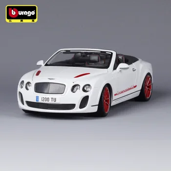 

BBURAGO 1:18 WHITE BENTEY ISR Diecasts Simulation Alloy Car Model Collection of High-end Gifts Kids Toys Birthday Present