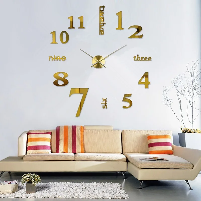 Acrylic Digital Wall Clock, DIY Wall Clock, Household Items, Living Room, Creative