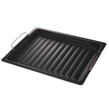 

Grill Pan Durable BBQ Pans Black Griddle Plate Kitchen Outdoor Barbecue Camping Cooking Tools Barbecue Accessories Non-Stick Pan