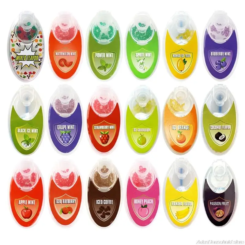 200 Pcs Menthol Capsule Mint Beads Explosion Pops Mix Fruit Flavor Cigarette Filter Brush Ball for Smoking Accessories Wholesale