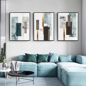 

Modern Abstract Geometric Poster Marble Texture Minimalist Canvas Painting Wall Art Print Picture Living Room Home Decor