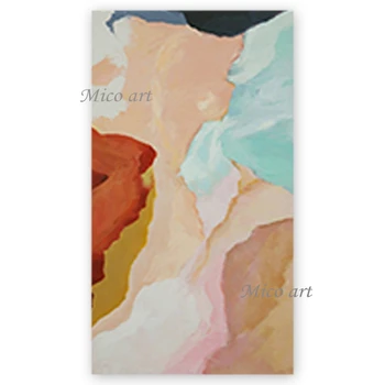 

Real Hand-painted Abstract Colorful Oil Painting Canvas Wall Decor Art Unframed Free Shipping Paintings Artwork Wall Showpieces