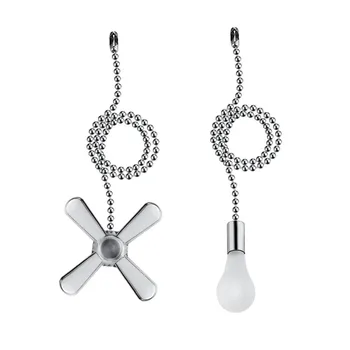 

2pcs 3mm Diameter Beaded Ball Fan Pull Chain 13.6 Inches Fan Pulls Set Home improvement accessories Dropshipping #30