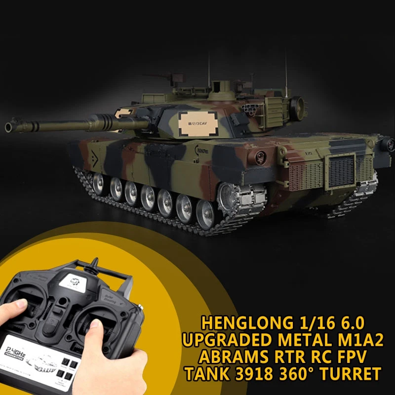 Henglong, 1/16, 6,0, вверх, класс d, металл, M1A2, Abrams, RTR, RC, FPV, танк, 3918, 360 градусов, башенка, хобби, класс, коллекция игрушек, подарки для мальчиков