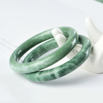 

Natural Burmese Jadeite Oil Blue 54mm-64mm Bracelet Elegant Princess Jewelry Best Gift for Girlfriend