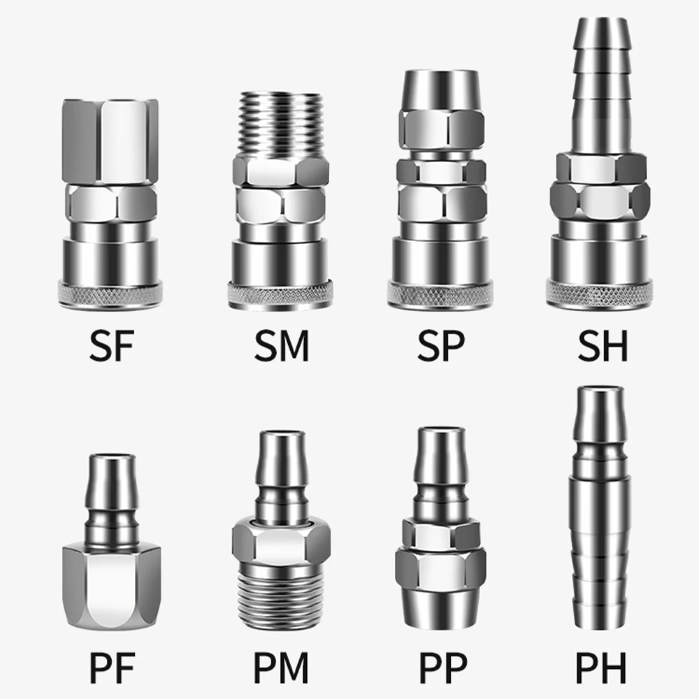 

C type pneumatic quick connector PP20 SP20 PF20 SF20 PH20 SH20 PM20 SM20 air compressor connector C type self-locking