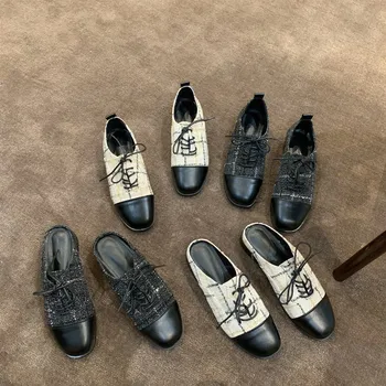 

Women PU leather oxford shoes woman flats handmade vintage retro lace up loafers casual sneakers flat shoes for women 2019 new