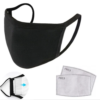 

6 * 6 * 2cm PM2.5 Sponge Double Layer Anti-fog Face Cover Resuable Breathable W/ Filter Paper Soft Texture Comfortable