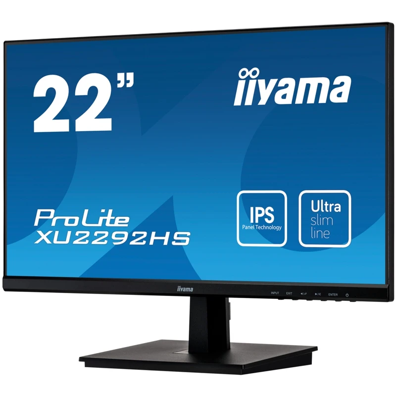Монитор Iiyama 21.5" ProLite XU2292HS-B1 черный IPS LED 4ms 16:9 HDMI DisplayPort M/M Mat 1000:1 250