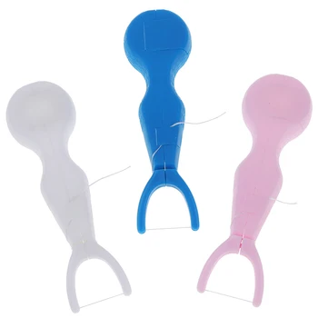 

30m 3 Colors Dental Floss Stick Cleaning Pick Teeth Tool Oral Care Cleaner Dental Flosser Teeth Clean Wax Mint Flavored