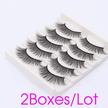 

10 Pairs Faux Mink Natural 3D Eyelash Fluffy Soft False Fake Lashes Reusable Cruelty Free Long Eyelashes