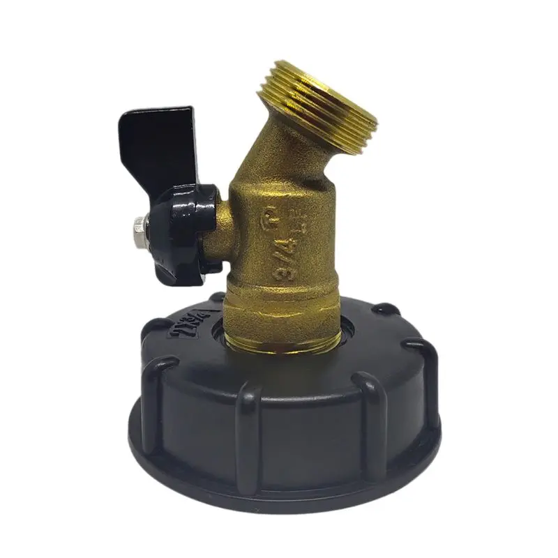 

3/4 Male IBC Tote Faucet Nozzle Water Tank Valve Adapter Brass Quick Hose Tool