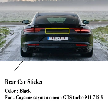 

New Black Letters Porsche Trunk Car Stickers Emblem Chrome Logo For 911 718 GTS Cayenne Macan Cayman Turbo S 4 Car Accessories