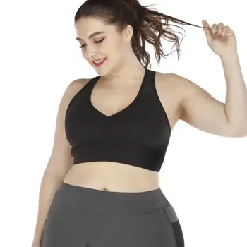 

Mesh Patchwork Bras Sexy V-Neck Push Up Bra Wirelee Fitness Bra Gathered Shake Proof Sporty Underwear Bras Feme