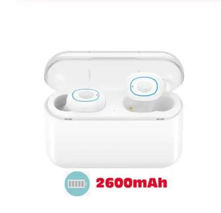 TWISTER. CK TWS Bluetooth наушники 5,0 сенсорное управление ухо точки мастер-раб переключатель Bluetooth гарнитура наушники шумоподавление - Цвет: 2600 mAh white