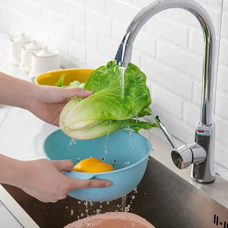 Полезный двойной дренажная корзина для мытья чаши кухонное ситечко лапша овощи фрукты подарок фрукты кухонный гаджет дропшиппинг