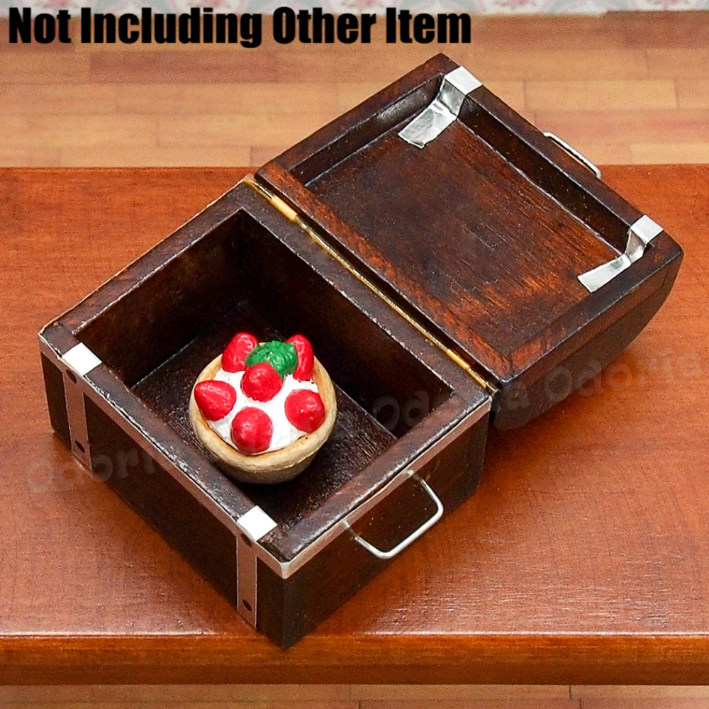 Odoria 1:12 миниатюрный сундук с сокровищами коричневый деревянный чехол винтажный кукольный домик мебель аксессуары