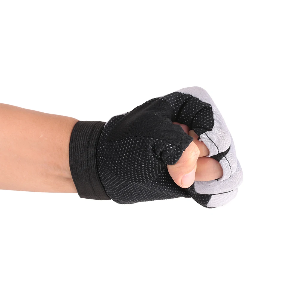 1 Pair 3 Fingerless Fishing Gloves Breathable Quick Drying Anti-slip Cycling Camping Running