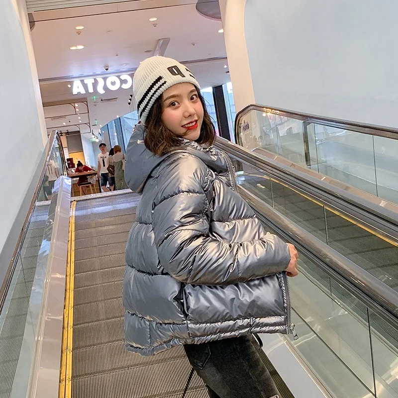 

Bright Surface Cotton-padded Jacket Women's 2019 Winter New Style Korean-style Short down Coat Dongdaemun Thick down Jacket Cott