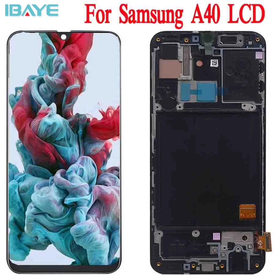

For Samsung Galaxy A40 A405 A405F A405FN/DS LCD Display Touch Screen Digitizer Assembly With Frame For SAMSUNG A40 LCD Screen