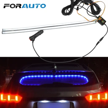 

FORAUTO 2pcs/Set Car Rear Window Decorative Light Sound Music Control Auto Atmosphere Lamps Car RGB LED Strip Light Car-styling